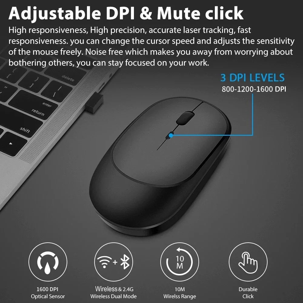 Rechargeable Wireless Bluetooth Mouse