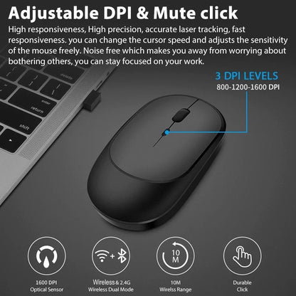 Rechargeable Wireless Bluetooth Mouse