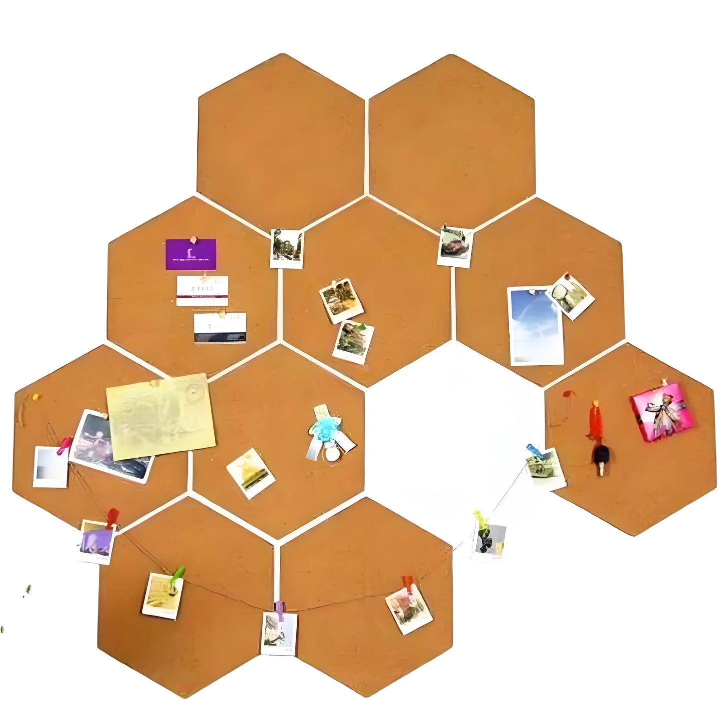 Hexagon Cork Bulletin Board Tiles