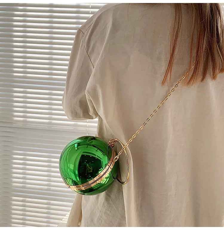 Metallic Sphere Evening Clutch Bag