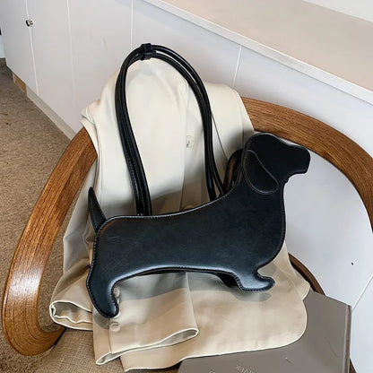 Dachshund Shaped PU Leather Shoulder Bag