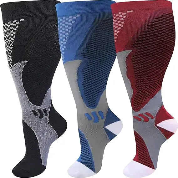 Plus Size Wide Calf Compression Socks