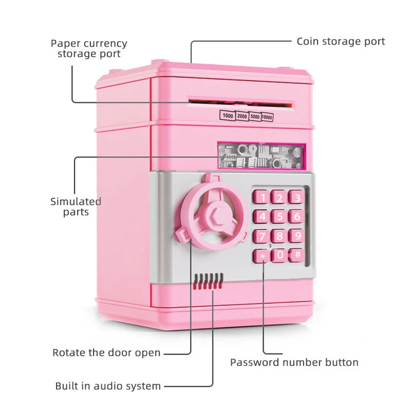 Electronic Piggy Bank ATM Safe with Password Lock