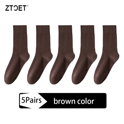 Men’s Cotton Business Casual Socks 5 Pairs