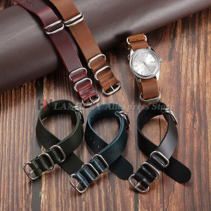 Vintage Genuine Leather Watch Strap 18mm 20mm 22mm