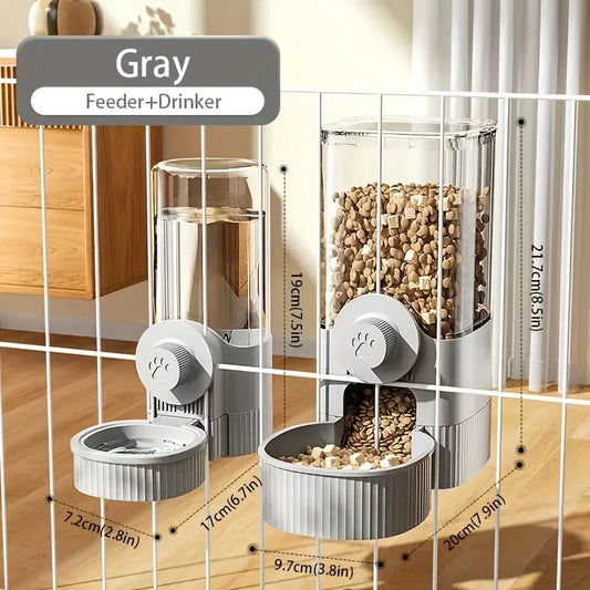 Hanging Gravity Pet Feeder & Water Dispenser