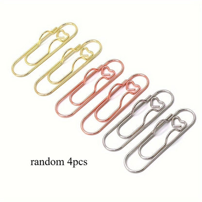 Heart-Shaped Notebook Pen Clip Set