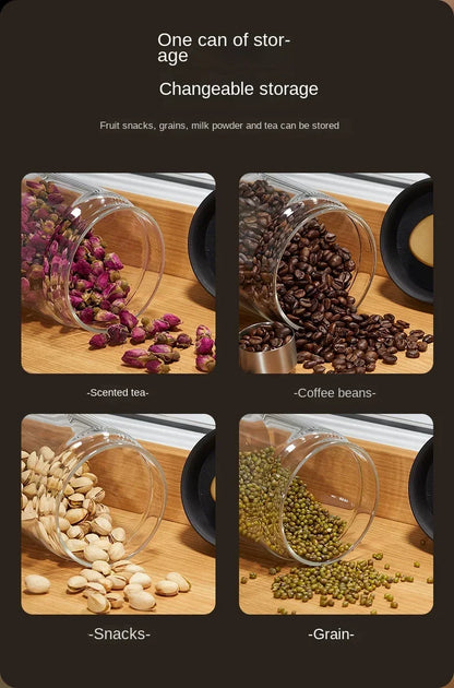 Vacuum Glass Coffee Bean Storage Jar