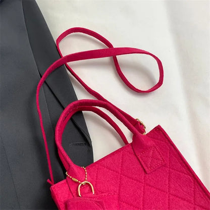 Felt Tote, Crossbody Bag & Wallet Set for Everyday Use