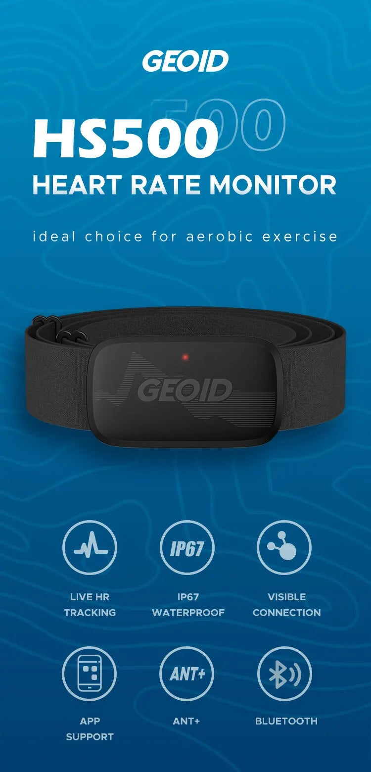 Bluetooth & ANT+ Chest Strap Heart Rate Sensor