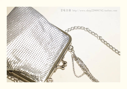 Metallic Sequin Kiss-Lock Bag