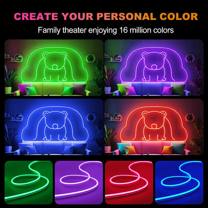 Flexible Waterproof RGB Neon Light with Remote Control