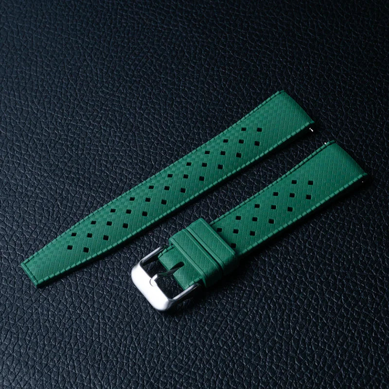 Classic Tropical FKM Rubber Watch Strap 18mm 20mm 22mm