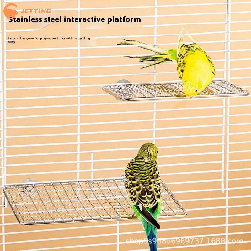 Stainless Steel Parrot Cage Platform Stand