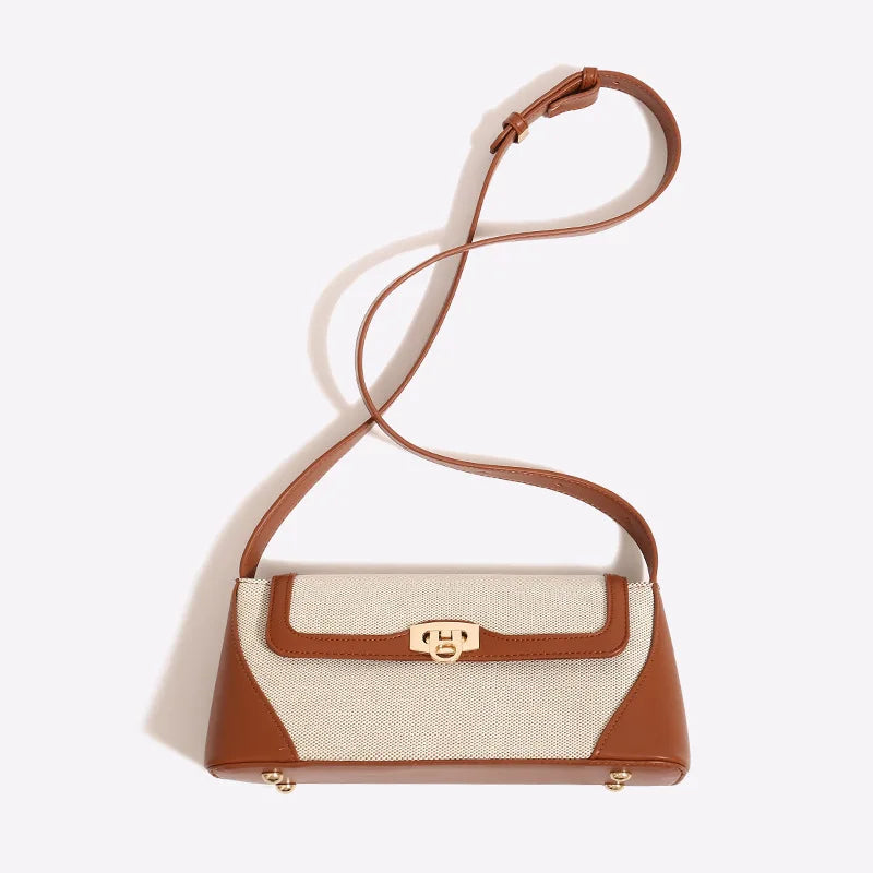 Women’s Color Block Baguette Shoulder Bag