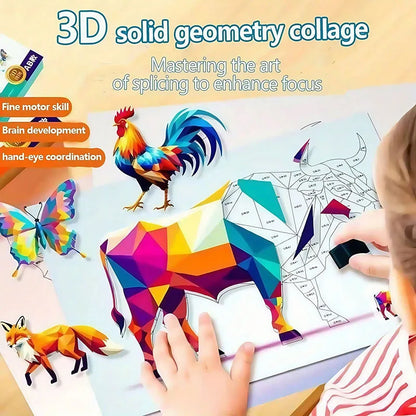 3D Animal Puzzle Sticker Book