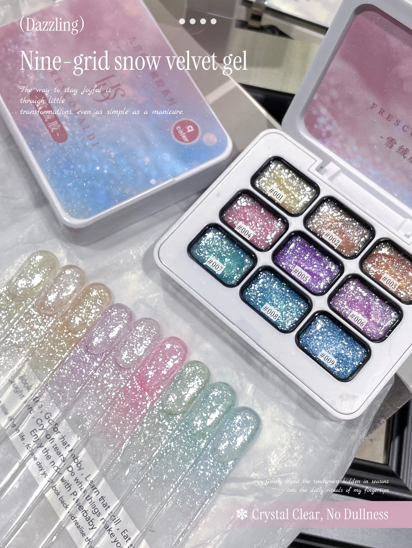 9 Color Semi-Solid Gel Nail Polish Set