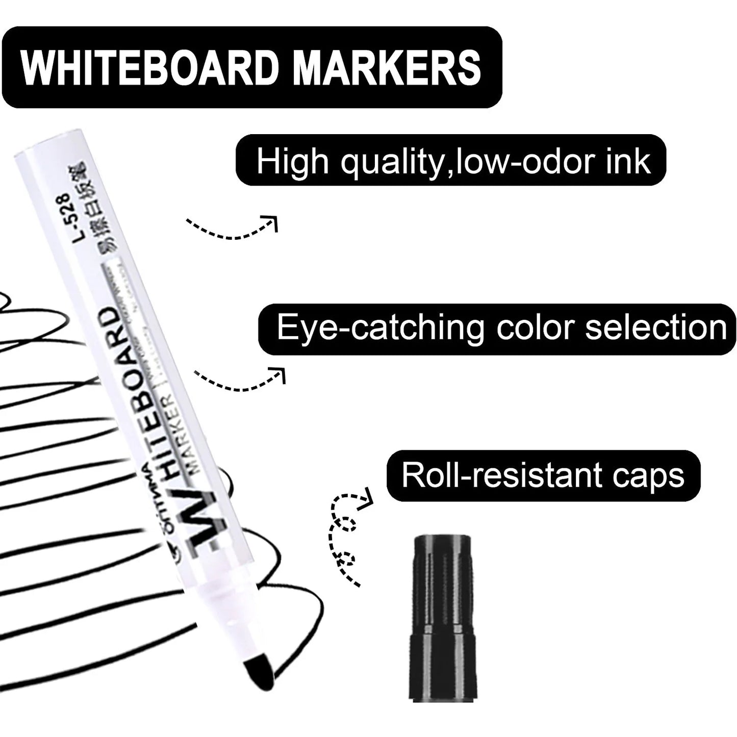 Haile Erasable Whiteboard Marker Pens