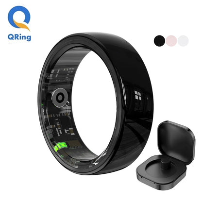 Smart Health Tracking Ring with Charging Case