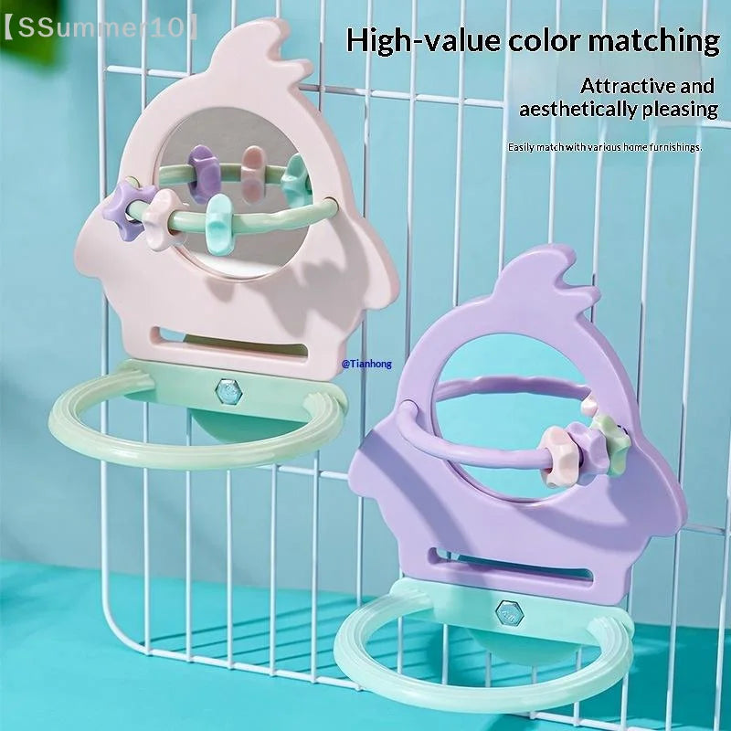 Interactive Bird Mirror & Chewing Toy