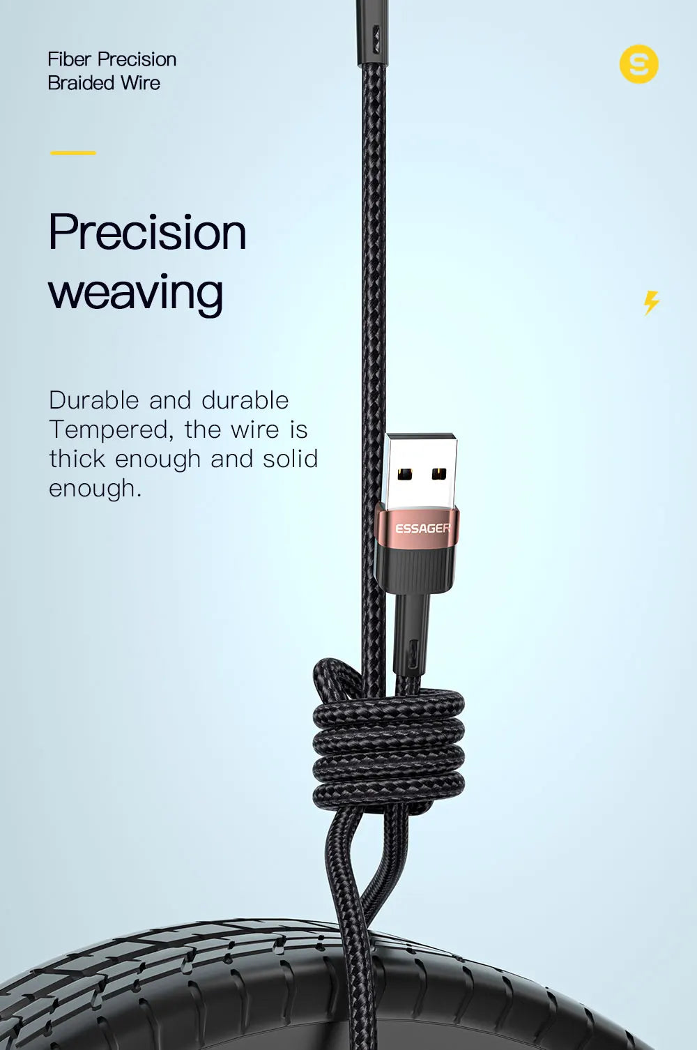 Essager USB-A to Lightning Fast Charging Cable