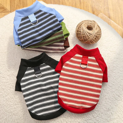 Striped Pet Pullover Shirt