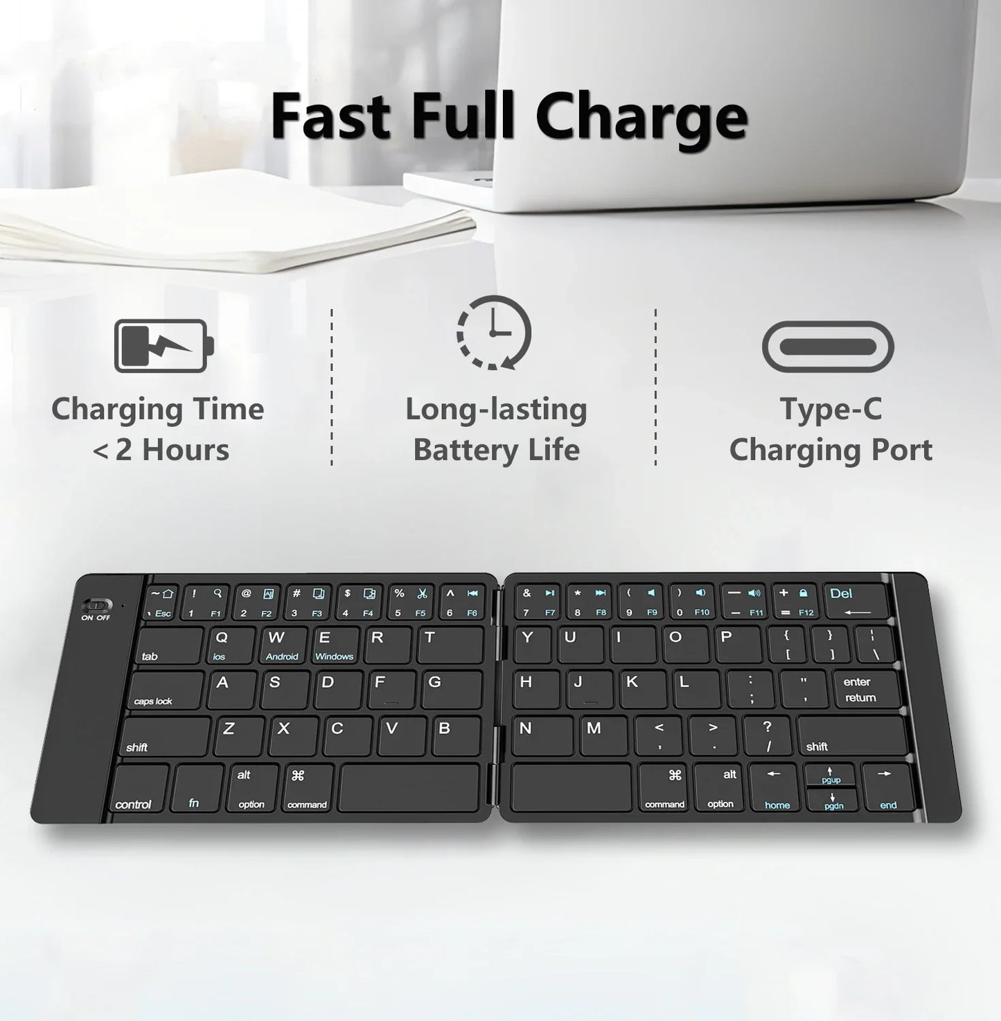 Mini Foldable Bluetooth Keyboard