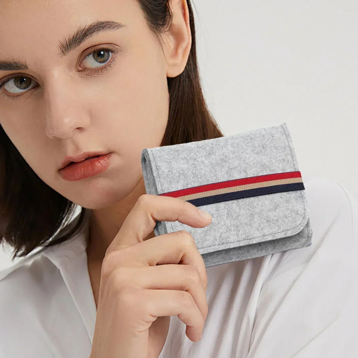 Felt Electronic Accessories Organizer Bag