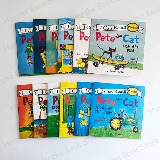 12 Books Set Pete the Cat I Can Read Phonics Books