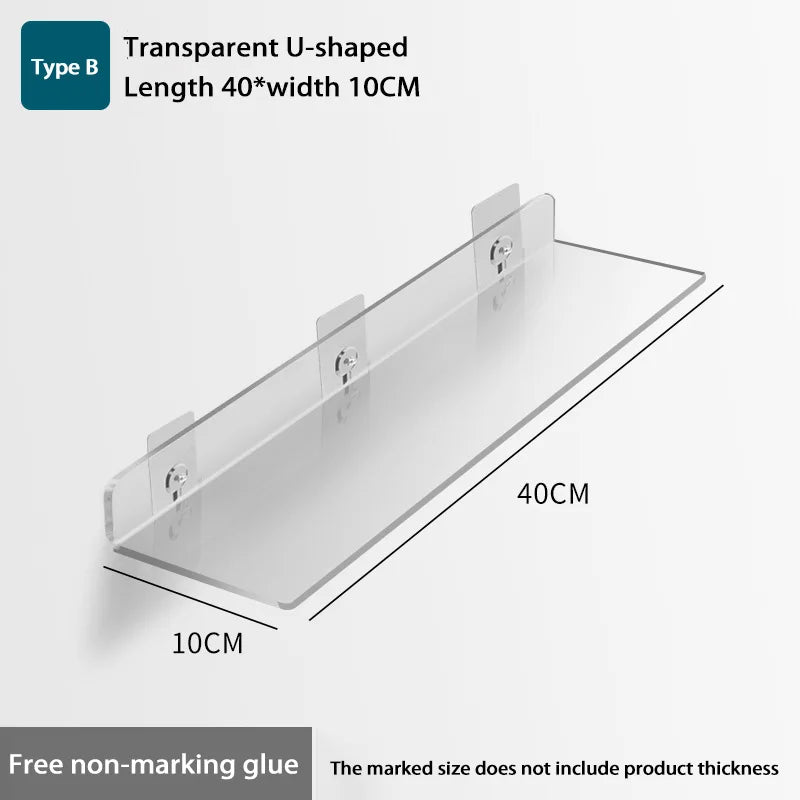Wall-Mounted Acrylic Storage Rack