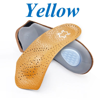 3/4 Leather Orthotic Arch Support Insoles