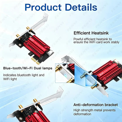 AC1200 PCIe WiFi 5 & Bluetooth 4.0 Dual-Band Network Adapter
