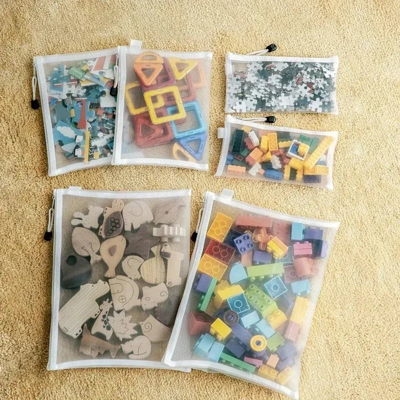 Transparent Mesh Document & Puzzle Storage Bags