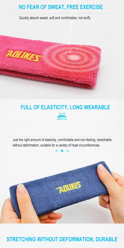 AOLIKES Cotton Sports Sweat Headband
