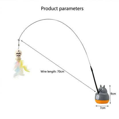 Interactive Feather Cat Wand Toy