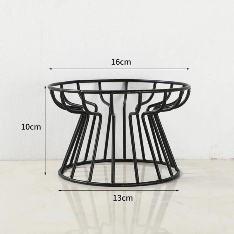 Elevated Ceramic Cat Food Bowl with Metal Stand
