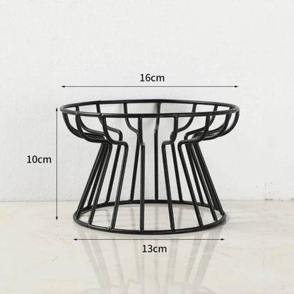 Elevated Ceramic Cat Food Bowl with Metal Stand