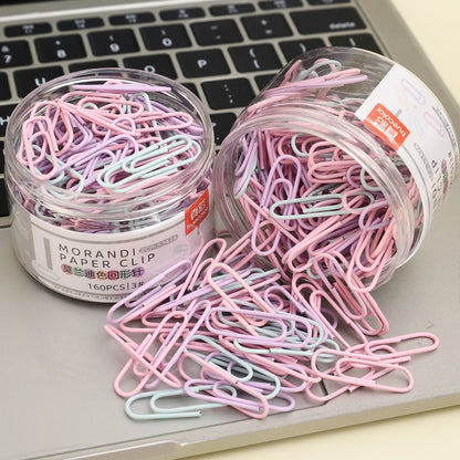 Pastel Metal Paper Clips Set