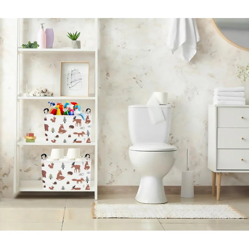 Foldable Fabric Storage Container with Handle