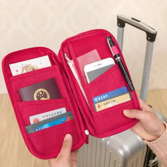 Family RFID Travel Passport Holder Bag
