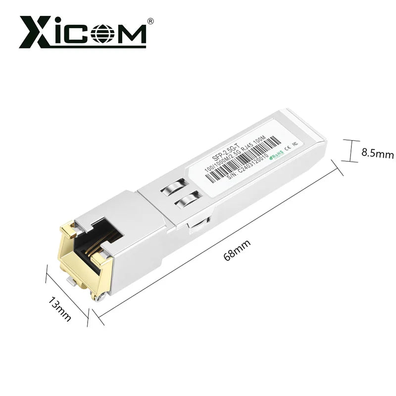 Xicom 2.5G RJ45 SFP Copper Transceiver Module