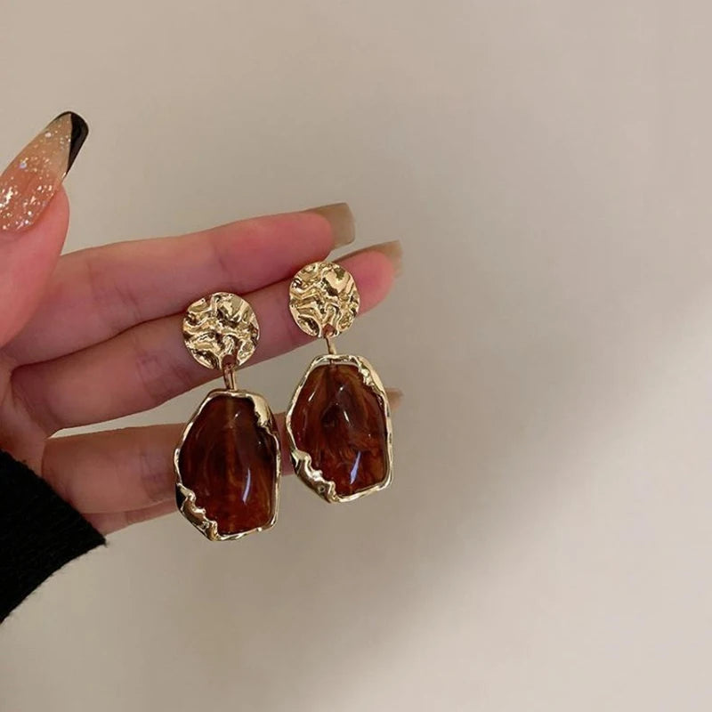 Geometry Resin Stud Earrings