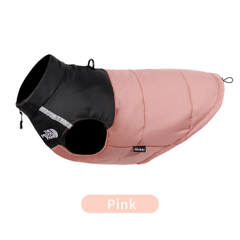 Waterproof Insulated Dog Jacket with Harness – Winter Pet Coat