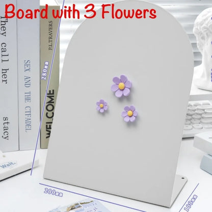 Desktop Magnetic Message Board with Storage Shelf