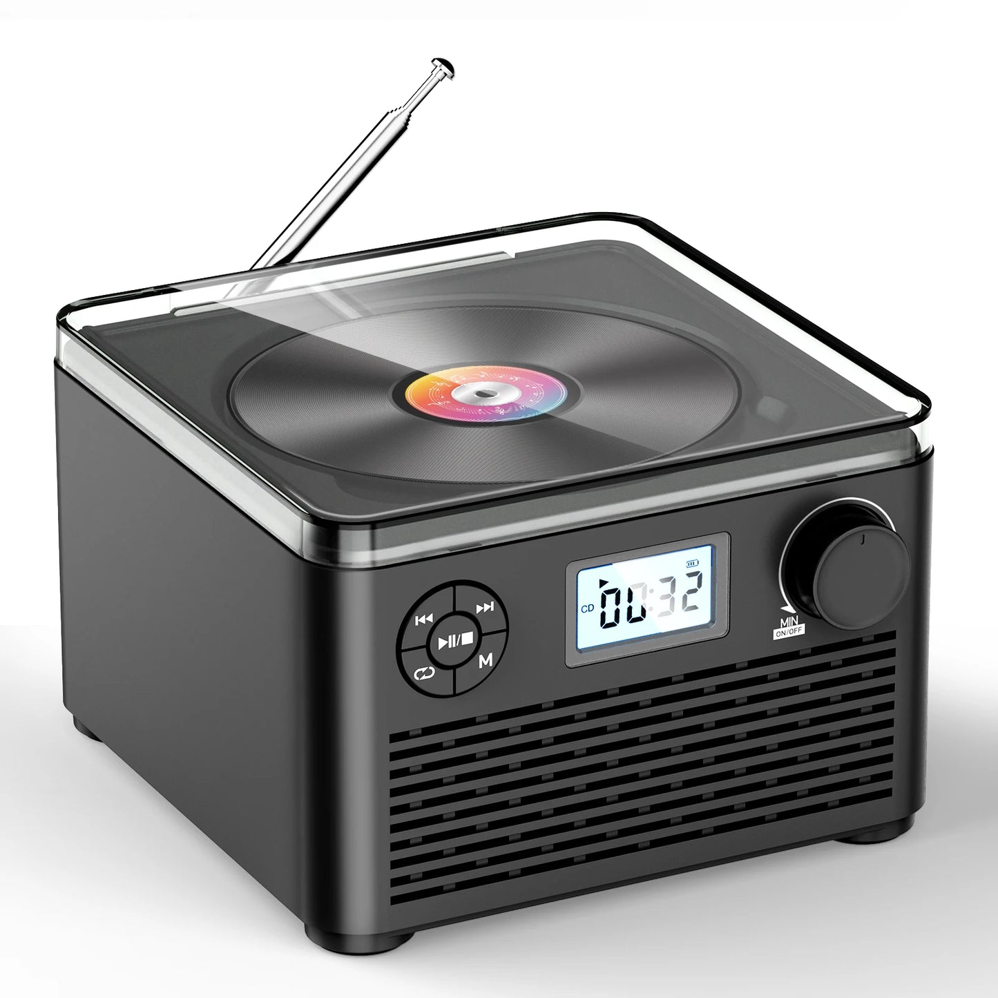 Portable Bluetooth CD Player with FM Radio