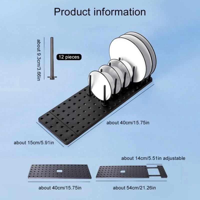 Adjustable Drawer Dish Drying Rack