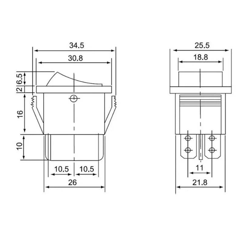 KCD4 Illuminated 4-Pin Rocker Power Switch
