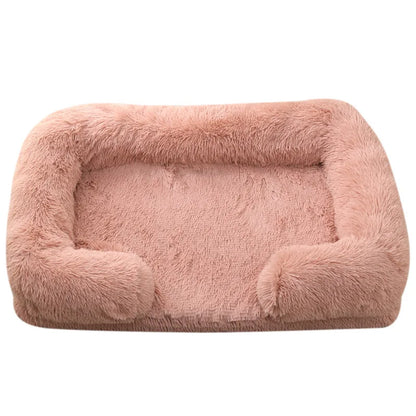 Plush Dog Bed with Removable Cover