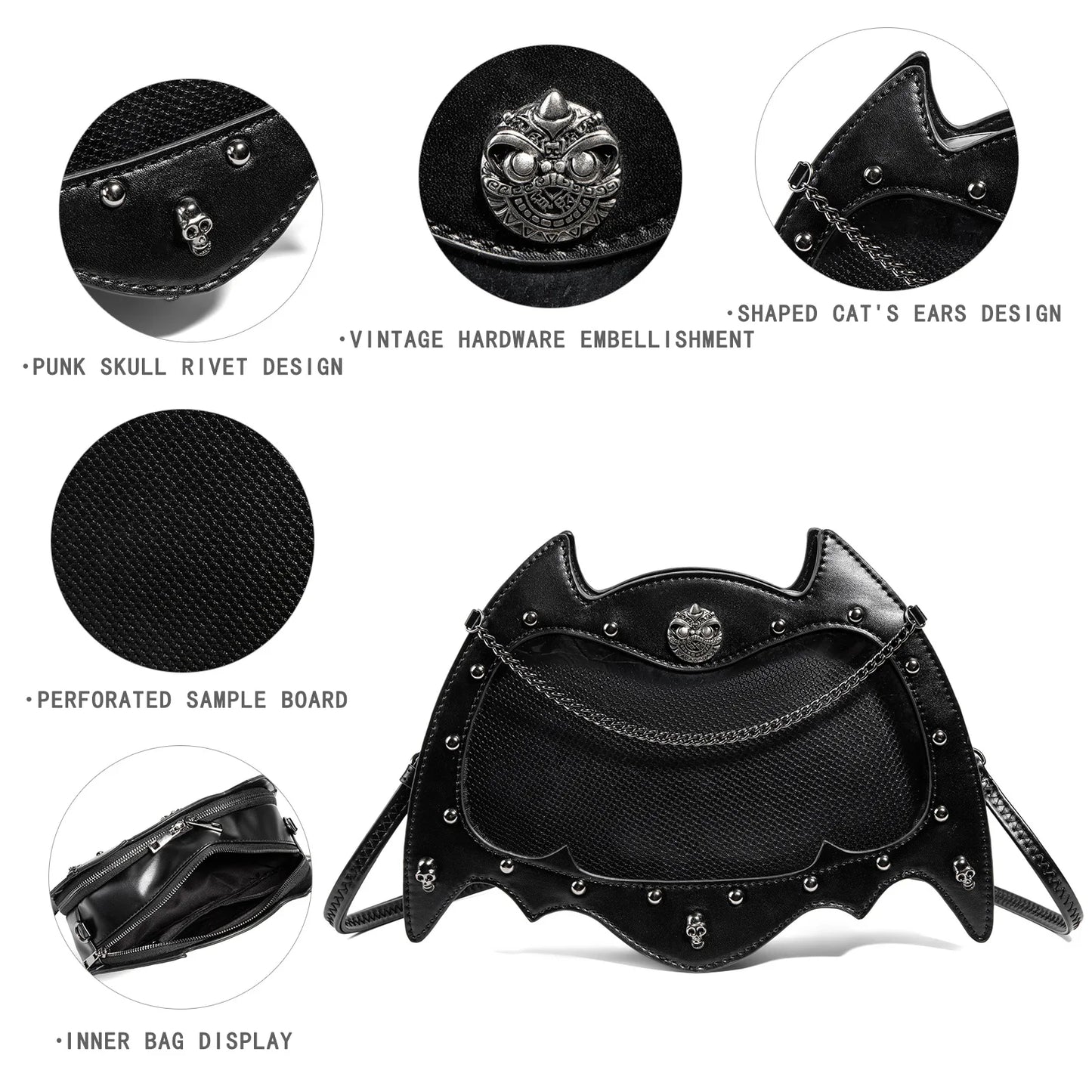 Gothic Y2K Ita Crossbody Shoulder Bag