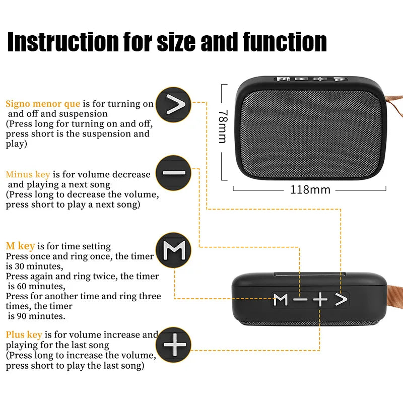 Portable Bluetooth Fabric Speaker